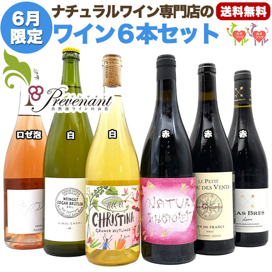 ナチュラルワイン【 月替わり 6月 限定 6本 セット】(1000ml×1, 750ml×5)微泡ロゼ 白 赤 ナチュールワイン 自然派ワイン 無農薬 オーガニック オーガニックワイン 無添加 ワイン 白ワイン 赤ワイン ロゼワイン スパークリングワイン
