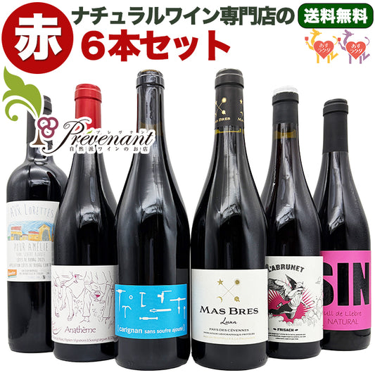 「送料・クール料込」【 赤ワイン 6本セット 】 ナチュラルワイン 自然派ワイン( 赤 )セット(750ml×6本) 自然派ワイン ナチュールワイン & 自然派ワインを楽しむためのオリジナル小冊子
