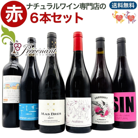「送料・クール料込」【 赤ワイン ６本セット 】 ナチュラルワイン 自然派ワイン（ 赤 ）セット（７５０ml×６本） 自然派ワイン ナチュールワイン ＆ 自然派ワインを楽しむためのオリジナル小冊子