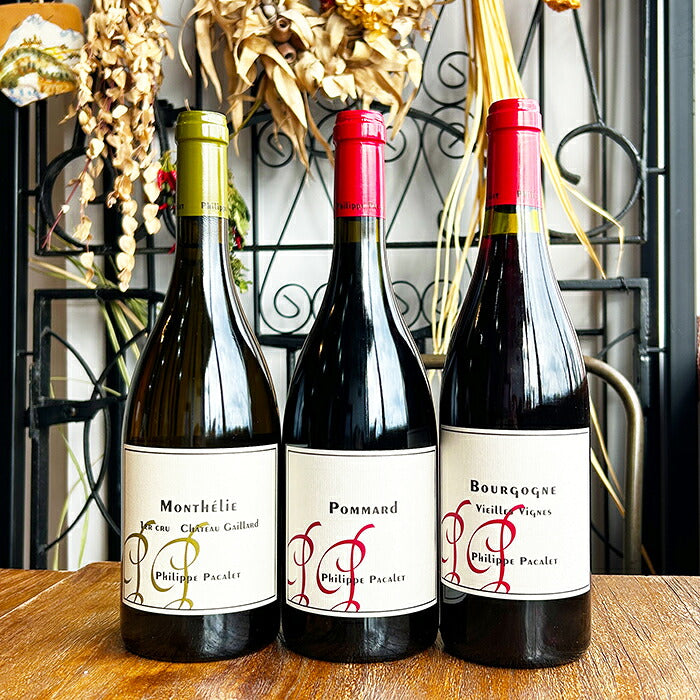 ナチュラルワイン 【 年末年始に！ 高級 ブルゴーニュ ワイン ３本 セット 】 フィリップ・パカレ （750ml×3）白 赤 ワインセット クリスマス お正月 誕生日 お祝い 還暦 退職祝い