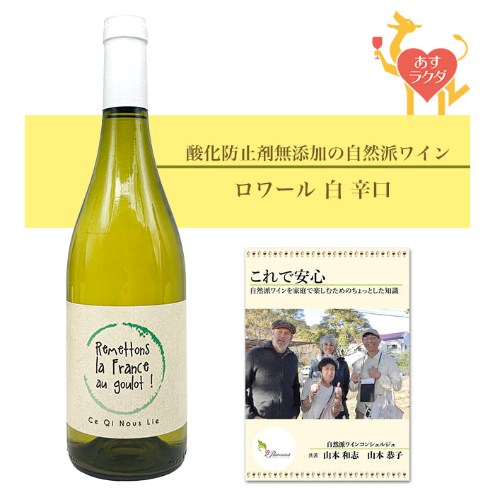 【 無添加 】ド・ヴィニ [ ス・キ・ヌ・リ ] フランス ロワール地方 白 辛口 （750ml）ナチュラルワイン ＆ 自然派ワインを楽しむためのオリジナル 小冊子