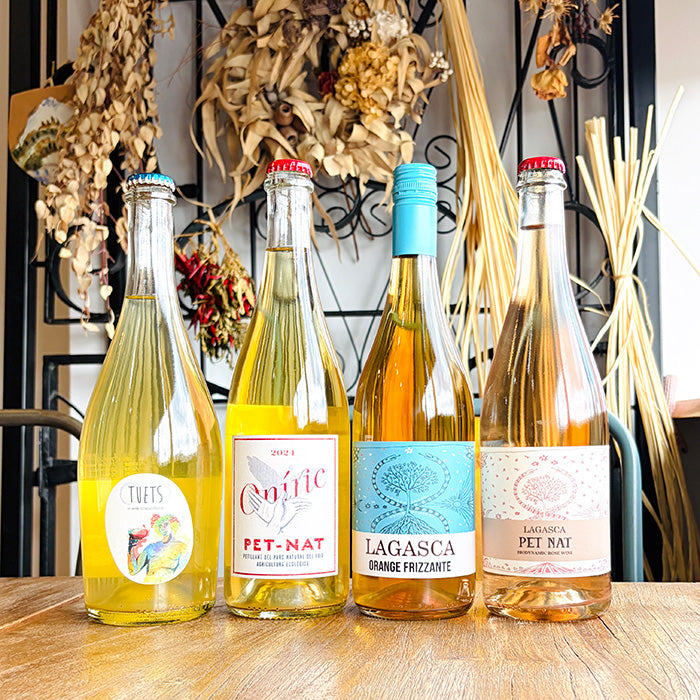 ［送料無料］自然派ワイン スパークリング ４本セット【 自然派の泡★ 】（750ml×４本）ワインセット 泡 白 スパークリング ＆ 自然派ワインを楽しむためのオリジナル小冊子